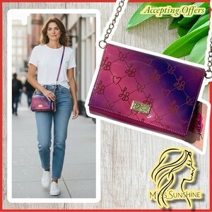 Betsey Johnson NEW - Patent Wallet - ombre Fuchsia - LBellen - LUV BETSEY LB